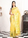 Women's Woven Design Kanjivaram Style Art Silk Saree With Blouse Piece 7