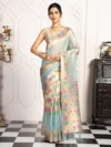 Women's Woven Design Banarasi Style Art Silk Saree With Blouse Piece