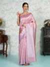 Women's Woven Design Kanjivaram Style Art Silk Saree With Blouse Piece 3