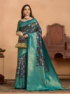 Women's Woven Design Kanjivaram Art Silk Saree With Blouse Piece 13