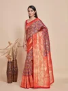 Women's Woven Design Patola Art Silk Saree With Blouse Piece 3